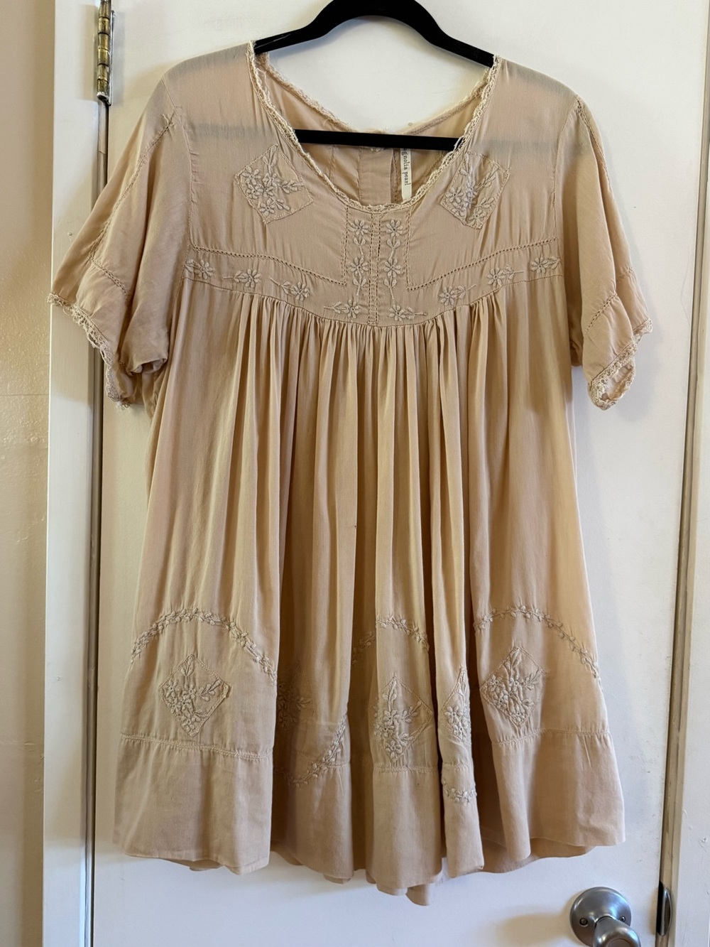 Magnolia Pearl Silk Cotton Embroidered Tunic Top Dress